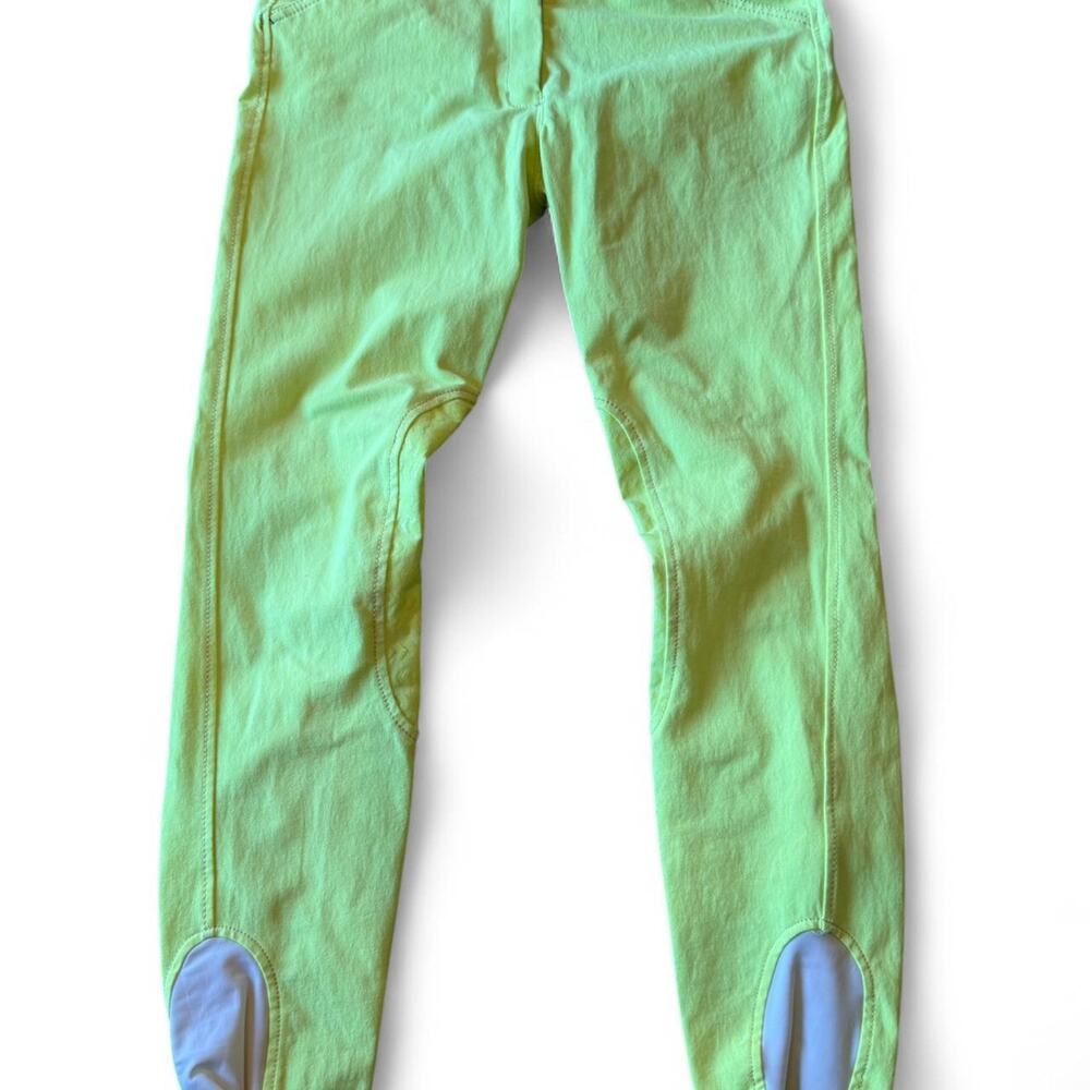 Neon green knee patch horseback